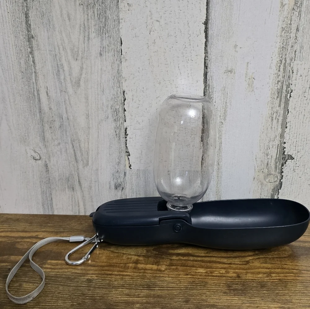 Portable Pet Water Bottle with Bowl And Compartment For Treats